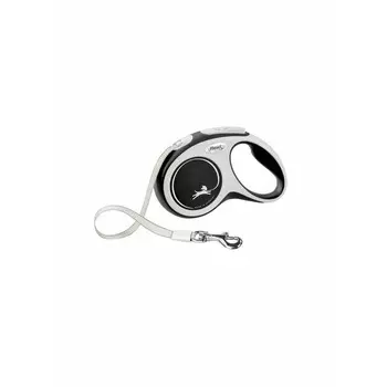 Flexi New Comfort tape S поводок-рулетка для собак, черная 5 м, до 15 кг породы среднего размера Германия 1 уп. х 1 шт. х 0.221 кг