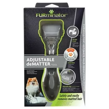 FURminator Adjustable Dematter Tool колтунорез для взрослых собак всех пород, кошек, грызунов и кроликов регулируемый уход за шерстью для всех возрастов Китай 1 уп. х 1 шт. х 0.378 кг