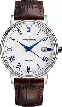 Швейцарские наручные мужские часы Claude Bernard 53009-3ARBUN. Коллекция Classic Gents