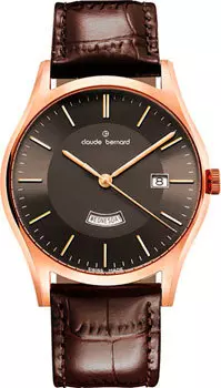 Швейцарские наручные мужские часы Claude Bernard 84200-37RBRIR. Коллекция Classic Gents