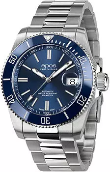 Швейцарские наручные мужские часы Epos 3504.131.96.16.30. Коллекция Diver