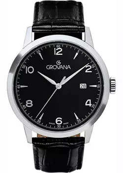 Швейцарские наручные мужские часы Grovana 2100.1537. Коллекция Traditional