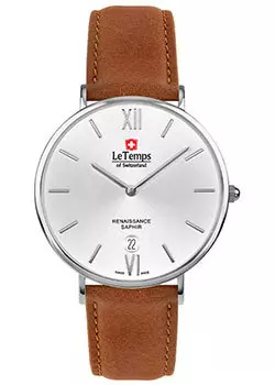Швейцарские наручные мужские часы Le Temps LT1018.02BL02. Коллекция Renaissance