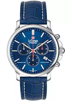 Швейцарские наручные мужские часы Le Temps LT1057.13BL13. Коллекция Zafira Chrono