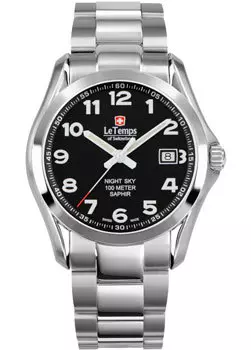 Швейцарские наручные мужские часы Le Temps LT1080.05BS01. Коллекция Sport Elegance