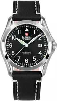 Швейцарские наручные мужские часы Le Temps LT1080.14BL15. Коллекция Air Marshal