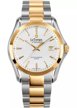 Швейцарские наручные мужские часы Le Temps LT1080.61BT01. Коллекция Sport Elegance