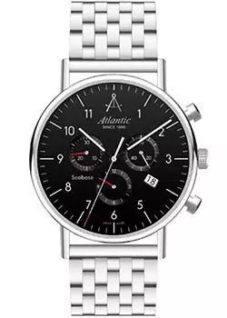 Швейцарские наручные мужские часы Atlantic 60457.41.65. Коллекция Seabase Chrono