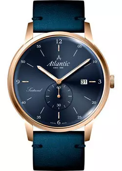 Швейцарские наручные мужские часы Atlantic 65353.44.55. Коллекция Seatrend Small second