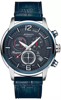Швейцарские наручные мужские часы Atlantic 87461.47.55. Коллекция Seasport