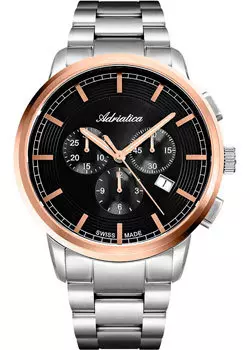 Швейцарские наручные мужские часы Adriatica 8307.R1R6CH. Коллекция Chronographs