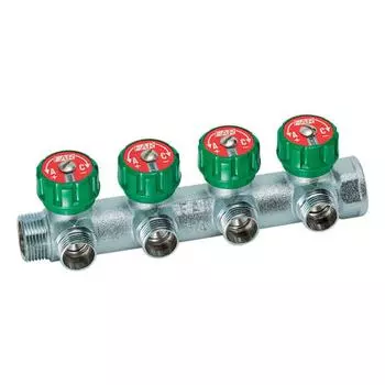 Коллектор регулирующий FAR FK3824134 на 4 выхода 3/4 дюйма