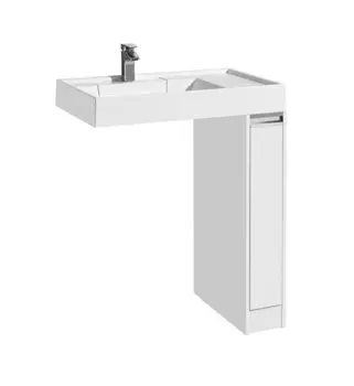 Тумба с раковиной Aquaton Лондри 20 см под стиральную машину, 1A236101LH010
