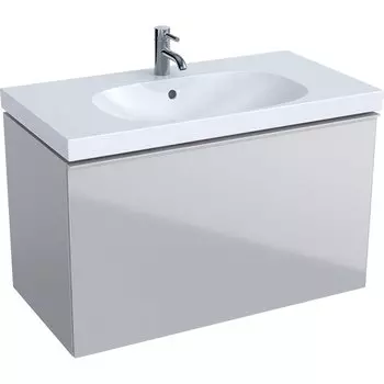 Тумба с раковиной Geberit Acanto 90 бежевая (500.612.JL.2 + 500.625.01.2)