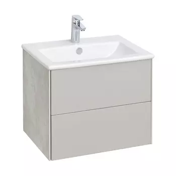 Тумба с раковиной 60 см Aquaton Сохо 1A258001AJ9A0, слэйт / галька серая