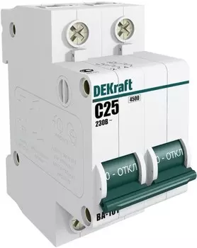 Автоматический выключатель DEKraft 11029DEK 3Р 10А (B) 4,5кА