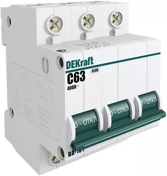 Автоматический выключатель DEKraft 11033DEK 3Р 32А (B) 4,5кА