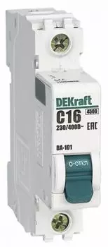 Автоматический выключатель DEKraft 11149DEK 1Р 4А х-ка C ВА-101 4,5кА