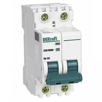 Автоматический выключатель DEKraft 11202DEK 1P+N 40А х-ка D ВА-101 4,5кА