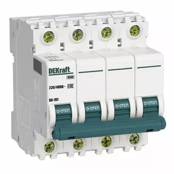 Автоматический выключатель DEKraft 11282DEK 4Р 5А х-ка C ВА-101 4,5кА