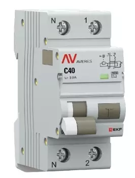 Автомат дифференциальный EKF rcbo10-1pn-40C-30-ac-av DVA-10 1P+N 40А (C) 30мА (AC) 10кА AVERES