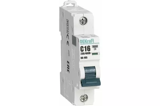 Автоматический выключатель DEKraft 13153DEK ВА105-1P-016A-C