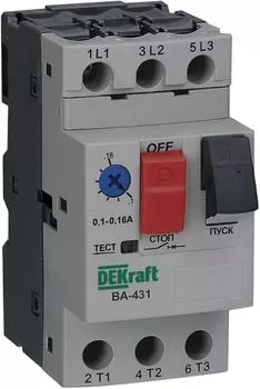 Автоматический выключатель DEKraft 21234DEK защ. двиг. 3P 24,0-32,0A 10кА ВА-431