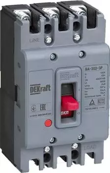 Автоматический выключатель DEKraft 22743DEK cиловой 3P 25А 25кА ВА-302