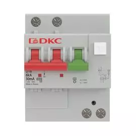 Автоматический выключатель дифф. тока (АВДТ) DKC MDV63-22C10-A 6kA, тип характеристики C, 1P+N, 10A, тип A, 4 модуля, "YON"