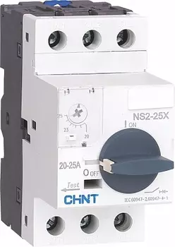 Автоматический выключатель для защиты двигателя CHINT 495183 NS2-25X, 2.5-4А, с поворотн., ручкой (R)