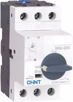 Автоматический выключатель для защиты двигателя CHINT 495188 NS2-25X, 17-23А, с поворотн. ручкой