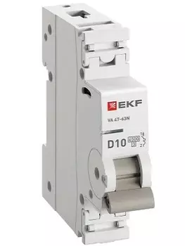 Автоматический выключатель EKF M634110D 1P 10А (D) 4,5kA ВА 47-63N PROxima
