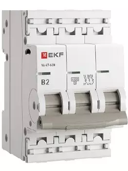 Автоматический выключатель EKF M634302B 3P 2А (B) 4,5кА ВА 47-63N PROxima