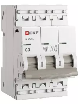 Автоматический выключатель EKF M634303C 3P 3А (C) 4,5kA ВА 47-63N PROxima