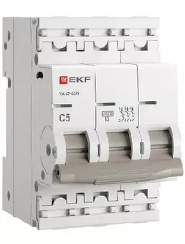 Автоматический выключатель EKF M634305C 3P 5А (C) 4,5kA ВА 47-63N PROxima