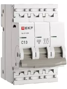 Автоматический выключатель EKF M634313C 3P 13А (C) 4,5kA ВА 47-63N PROxima