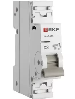 Автоматический выключатель EKF M636103C 1P 3А (C) 6кА ВА 47-63N PROxima
