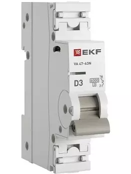 Автоматический выключатель EKF M636103D 1P 3А (D) 6кА ВА 47-63N PROxima