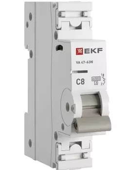Автоматический выключатель EKF M636108C 1P 8А (C) 6кА ВА 47-63N PROxima