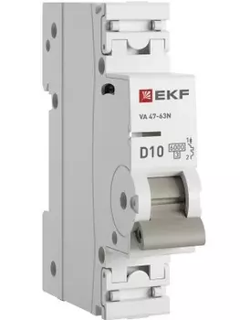 Автоматический выключатель EKF M636110D 1P 10А (D) 6кА ВА 47-63N PROxima