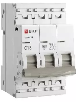 Автоматический выключатель EKF M636313C 3P 13А (C) 6кА ВА 47-63N PROxima