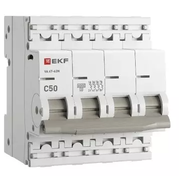 Автоматический выключатель EKF M636450C 4P 50А (C) 6кА ВА 47-63N PROxima