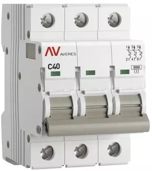 Автоматический выключатель EKF mcb10-3-40C-av AV-10 3P 40A (C) 10kA AVERES