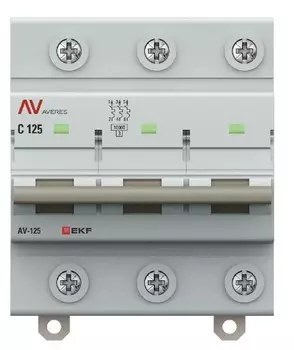 Автоматический выключатель EKF mcb125-3-125D-av AV-125 3P 125A (D) 10kA AVERES