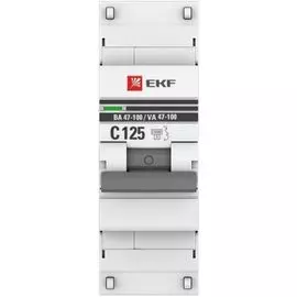 Автоматический выключатель EKF mcb47100-1-100C-pro модульный 1п C 100А 10кА ВА 47-100 PROxima