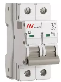 Автоматический выключатель EKF mcb6-2-01C-av AV-6 2P 1A (C) 6kA AVERES