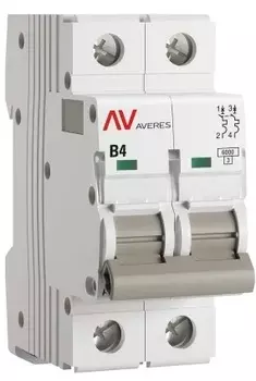 Автоматический выключатель EKF mcb6-2-04B-av AV-6 2P 4A (B) 6kA AVERES