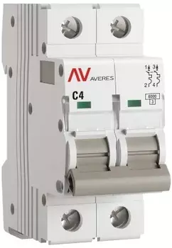 Автоматический выключатель EKF mcb6-2-04C-av AV-6 2P 4A (C) 6kA AVERES