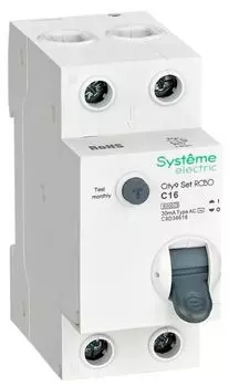 Автомат дифференциальный Systeme Electric C9D36616 City9 Set 1P+N С 16А 6kA 30мА Тип-AС 230В