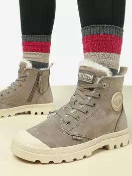 Ботинки утепленные женские PALLADIUM Revolt Boot Zip, Коричневый